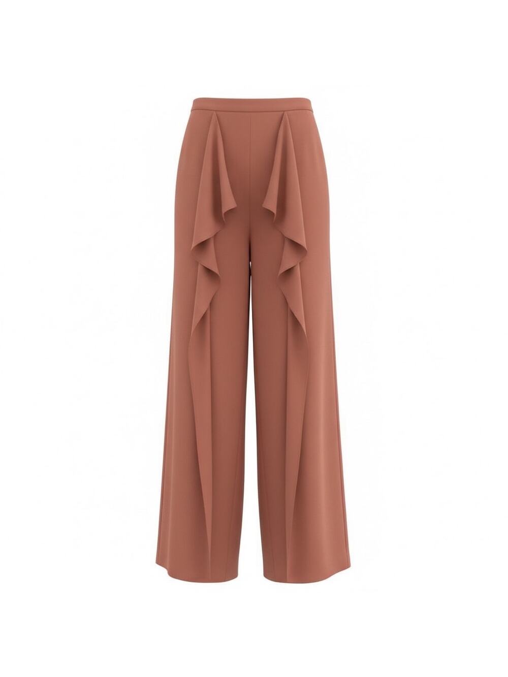 BCBGMaxazria Jackee Cedarwood Ruffled Wide Leg Pant Size XS-NWT MSRP $198